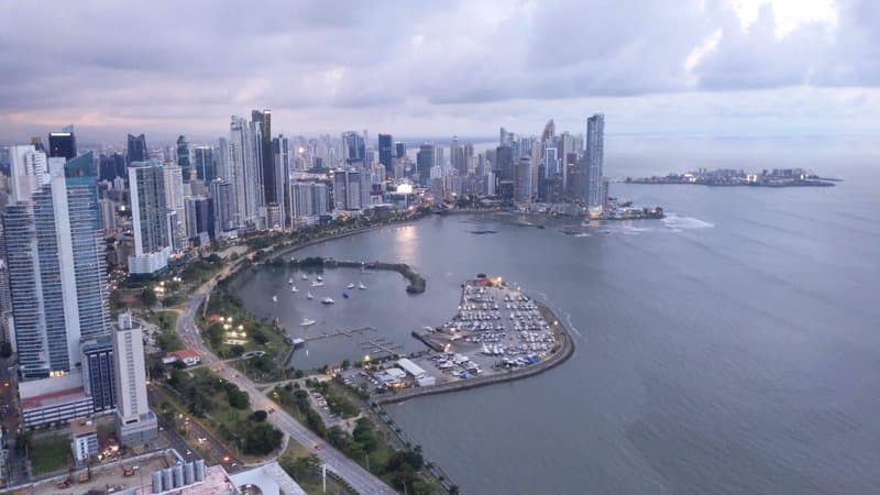 Panama Bay aerial view