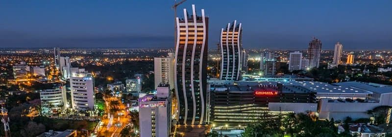 Asuncion night skyline