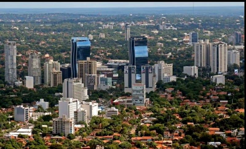 Asuncion aerial green city