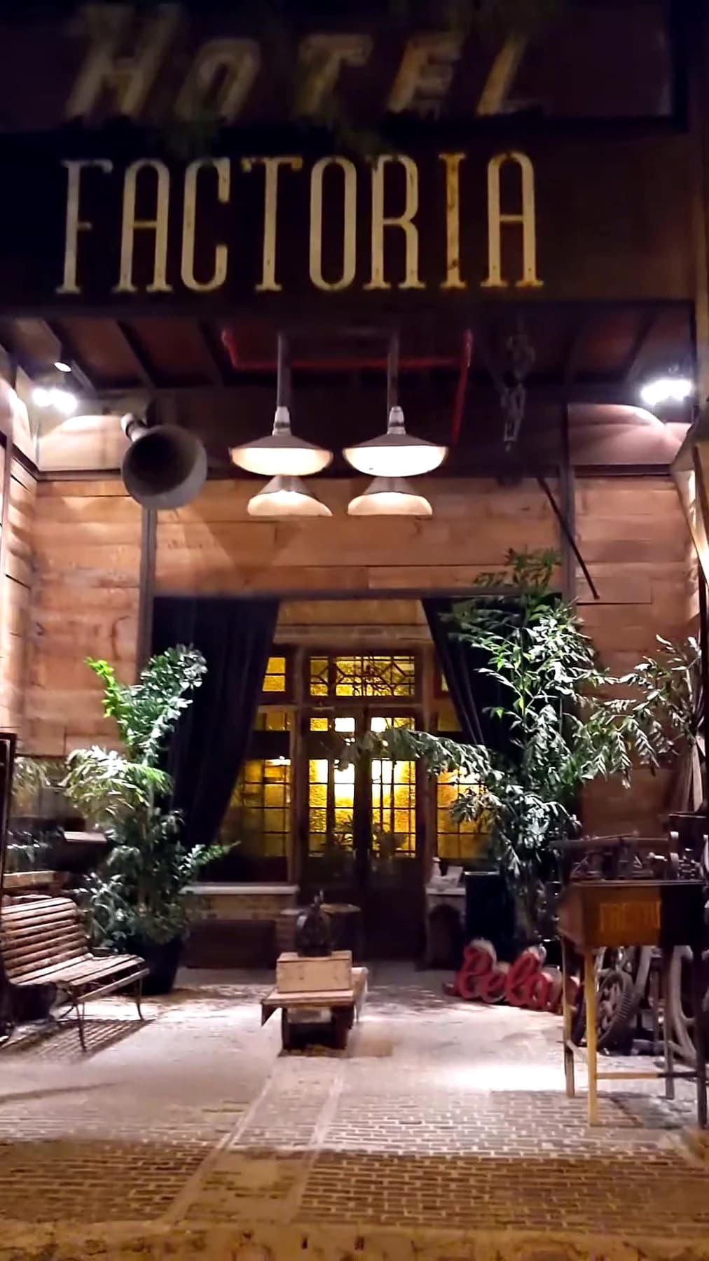 Hotel Factoria entrance in Asuncion